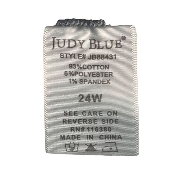 Judy Blue Women's Plus Size 24 Distressed Light Wash Denim Jeans - Picture 5 of 5